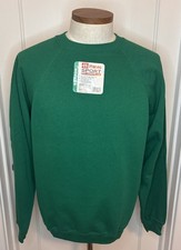 Vintage 90s Hanes Sport Green Crewneck Sweatshirt Size XL New With Tags