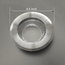Kitchen Sink Strainer Brushed Nickel, Mesh Kitchen Sink Drain Basket Garbage...