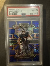 2023 Panini Select PSA 10 Bijan Robinson Blue Prizm /199 (RC)  - Falcons 