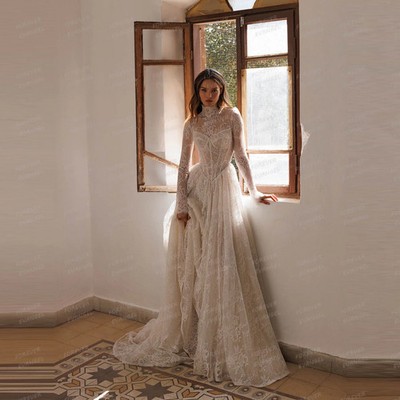 Appliques Wedding Dresses Sexy Lace Shiny Bride Gowns 2026 Vestidos De Novia New