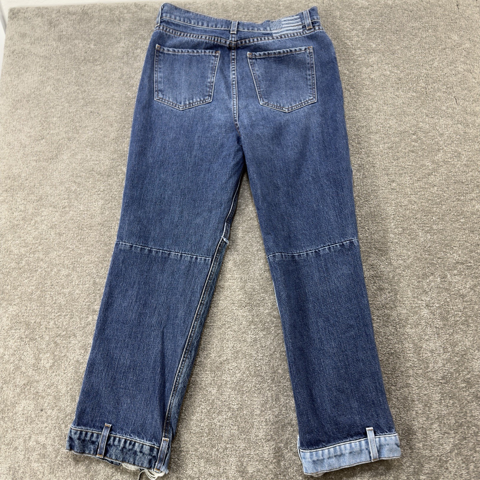 Revice Denim Women Patchwork Button Fly Straight … - image 2