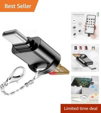 Ultra-Compact USB-C Micro SD Card Reader with Keychain - 480 Mbps Fast Transfer