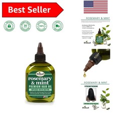 Natural Rosemary Mint Hair Oil 7.1oz - Biotin-Infused Repair for Damaged Hair