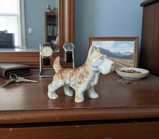 Vintage Scottish Terrier Scottie Figurine, Japan, 3.5" x 3", Hand Painted