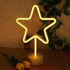 Star Neon Sign Light, Decorative LED Lamp for Home, Party & Wedding Decor