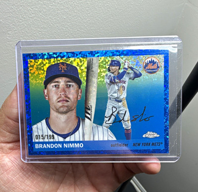 Topps Chrome 2025 Brandon Nimmo New York Mets #58 Auto 015/199