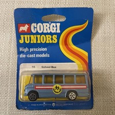 Autobús escolar Corgi Juniors # 15... Mercedes-Benz... azul (T5)