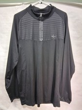 Black Greg Norman Tasso Elba 1/4 Zip Pullover Sweater Long Sleeve Shirt Mens XL