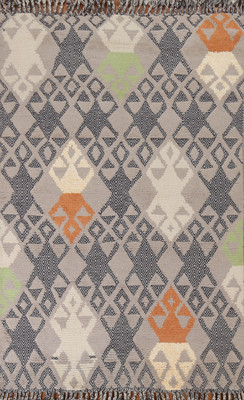 Handmade Moroccan Area Rug 6x8 Ft Multicolor Geometric Wool Carpet Modern Rug
