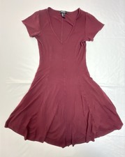 Forever 21 princess seam swing dress - Burgundy