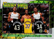 2020-21 NBA Hoops 9 Giannis Kostas Antetokounmpo SP Purple Explosion Jersey Swap