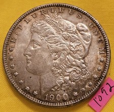 🔥GOLD RIM TONED 👀🔥1900-P GEM BU MORGAN SILVER DOLLAR UNC MS UNCIRCULATED