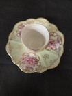 Vintage Tea/Dimetasse Cup Unmarked & Lefton Saucer Marked Floral Victorian  — photo 2