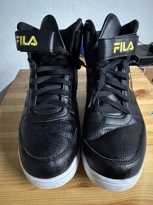 Fila High Top Sneakers Black Red Green Size 10.5