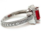 2CT Heat Treated Rubellite Tourmaline 925 Solid Sterling Silver Ring Sz 6 MM3-3 — photo 2