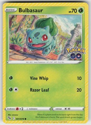 GGC-4 Bulbasaur 001/078 Common Pokemon GO