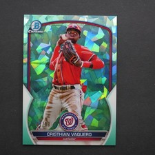2023 Bowman Chrome Sapphire Cristhian Vaquero Aqua Refractor /99 #BCP-209 RC
