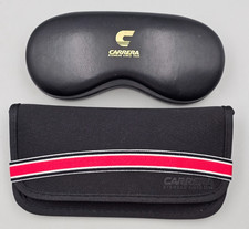 CARRERA Glasses Sunglasses Cases Hard Case Black w/ Cloth Soft Pouch Case