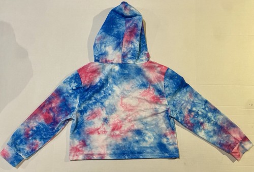 Kids Teen Girls Crop Top Tie-Dye Hoodie Long Sleeve Pullover Faze Size L - Picture 2 of 2