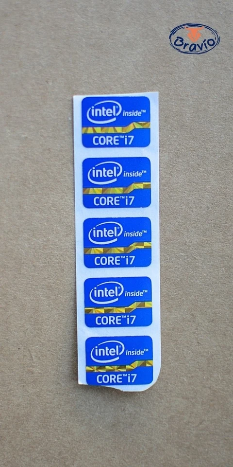 Pegatina INTEL CORE i3 i5 i7 azul LOGO Blue Transversal - Immagine 2 di 3