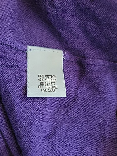 Womens Apt 9 XL long sleeve sweater NWT purple Side Slits - Picture 4 of 4