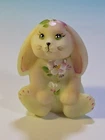 Fenton | Burmese Lop Eared Bunny Figurine, Signed J. Powell, Uranium, GLOWS