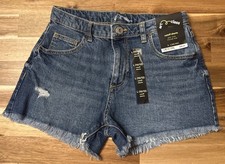 NWT Girls L 10/12 Art Class Mid Rise Blue Jean Denim Cut Off Shorts Adj waist