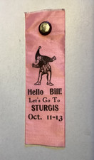 1908 WILLIAM Howard TAFT PRESIDENT Ribbon campaign button “Let’s Go To Sturgis”