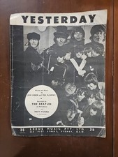 YESTERDAY Sheet Music John Lennon & Paul McCartney Vintage Aust Print 1965