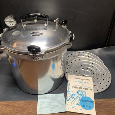 #ad Vintage ALL AMERICAN 921 1 2 Pressure Cooker Canner Cast Aluminum 21.5 Qt EUC. $400.00