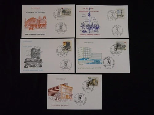 set of 5 FDC The New Berlin Germany 1966