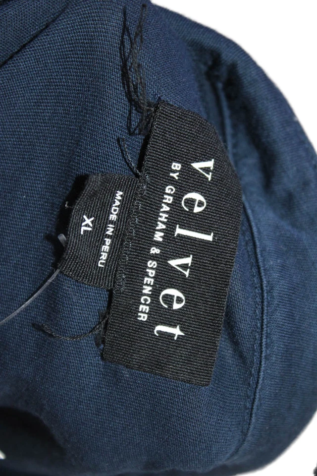 Camiseta Velvet by Graham & Spencer Para Hombre Banda Azul Oscuro Manga Larga Talla XL Foto 4 de 4