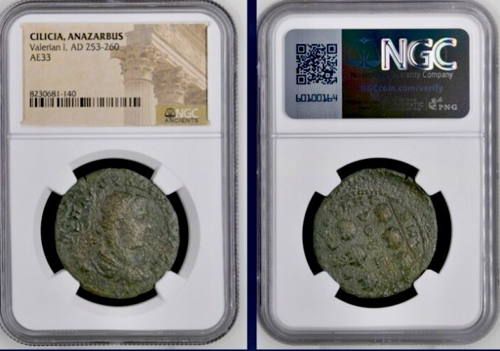 Emperor Valerian Sestertius 253-260AD Genuine NGC Certified Ancient Roman Empire
