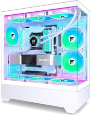 F1 PC Case - Pre-Installed 6 PWM ARGB Fan, ATX Mid-Tower Gaming PC Case, Type-C,