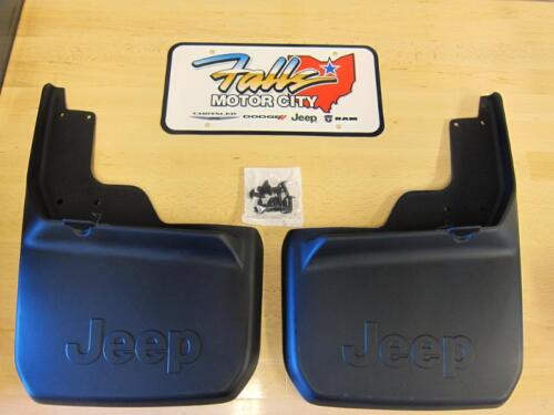 07-2018 Jeep Wrangler Front & Rear Deluxe Molded Splash Guards Mud Flaps Mopar - Picture 2 of 5