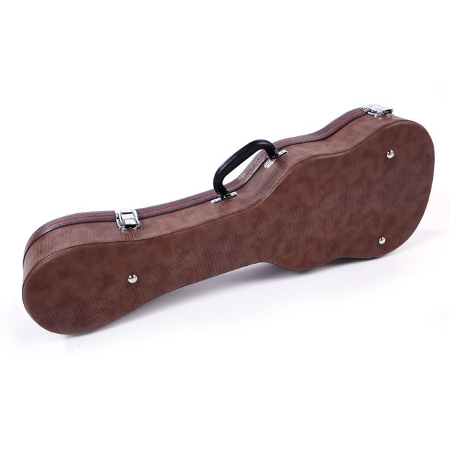 US Portable 21"24"26"Hard Concert Tenor Leather Ukulele Case