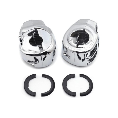 Chrome Switch Button Housing Cover Bar Hand Control For Harley Touring Trike 14+ - Picture 6 of 10