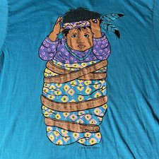 Vintage Many Facets Native Girl 1989 Single Stitch Size XL Made In USA Hip Hop