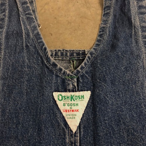 Vintage Oshkosh B'Gosh USA Union Made Sanforized Denim Bib Overalls Work vestbak - Picture 5 of 11