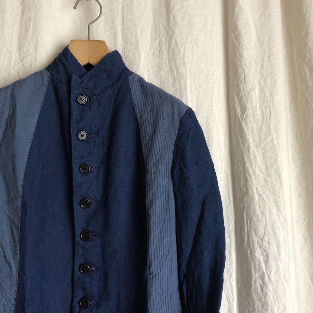 Rare HALLELUJAH Indigo Veste Stripe Jacket