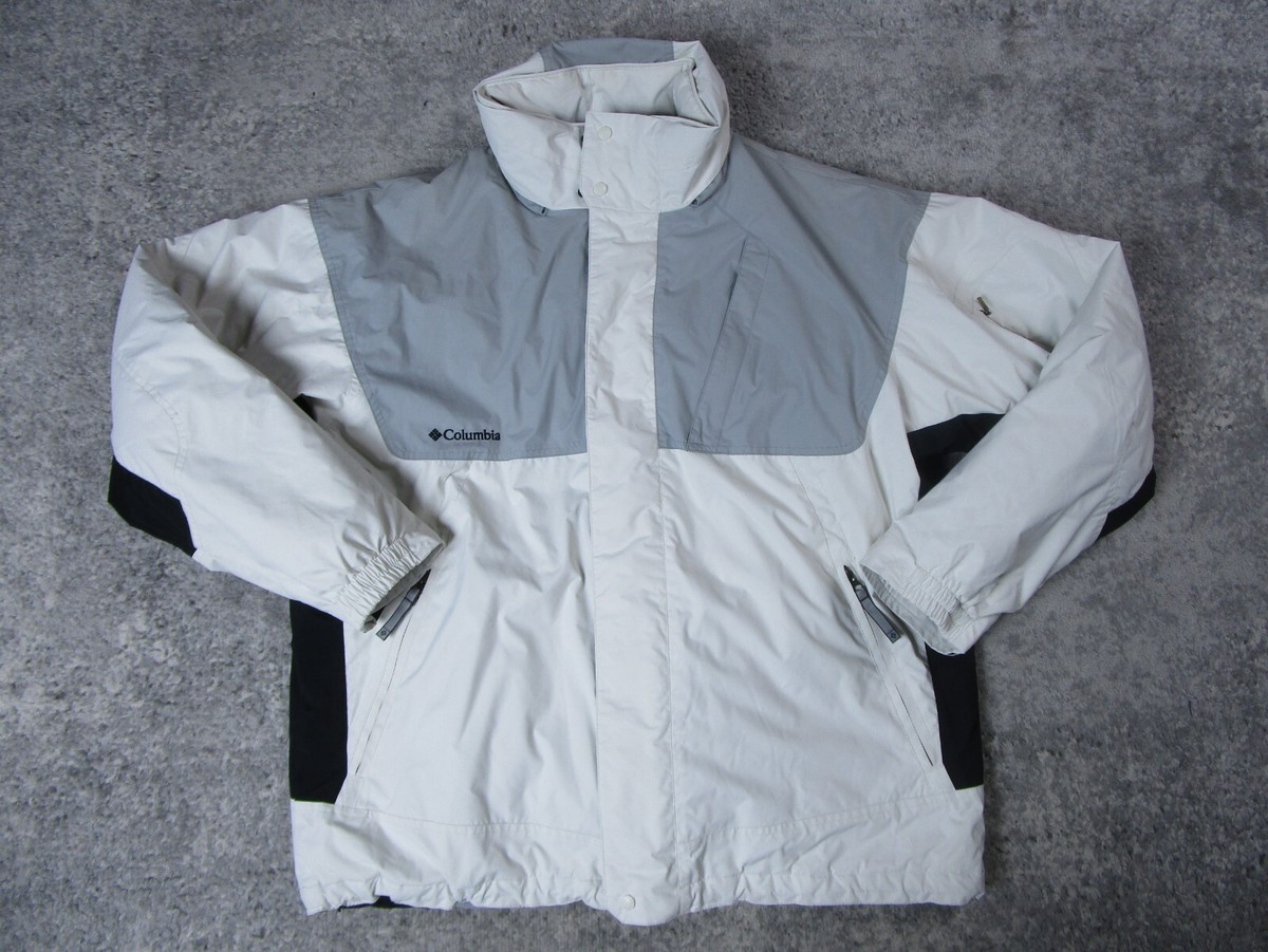 Columbia Snow Jacket Mens Large Interchange 3-in-1 White Columbia Snow Jacket Mens Large Interchange 3-in-1 White