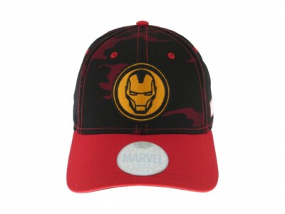Offizieller Marvel Iron Man Hut schwarz-rot camouflage verstellbar 58 cm Orig...