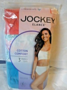 Jockey 3 French Cuts Panties Cotton waistband 1485 Winterberry violet mix sz 10