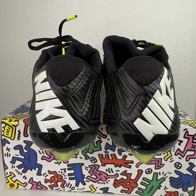 Nike Vapor Carbon Elite Football Cleats Black White 631425  display picture 2