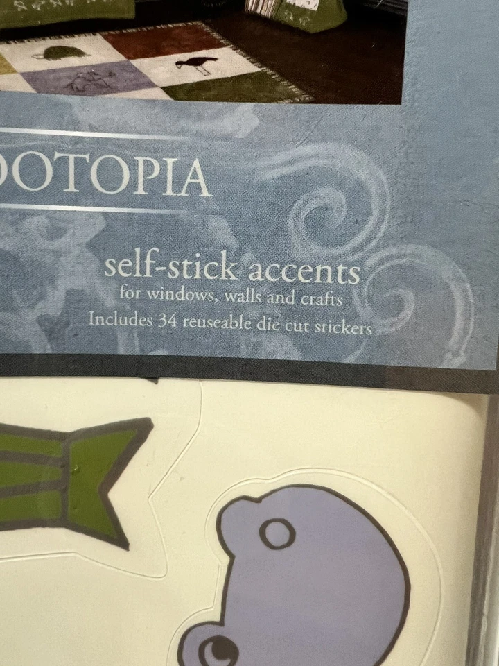 Southern Living Zootopia Self Stick Accents Nursery Kids Room Decor NOS - Image 4 of 4