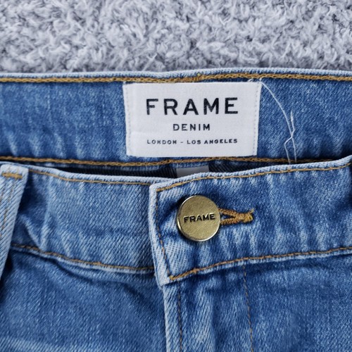 Frame Shorts Womens 30 Blue Denim Cut Off High Rise Distressed - Picture 2 of 12