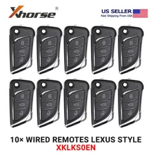 10X Xhorse Flip Universal Wire Remote Key Lexus Style 3 Button XKLKS0EN