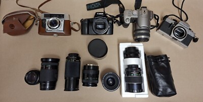 Konvolut  Analogkameras und einigen Objektiven