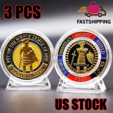 3XPut On the Whole Armor Of God Commemorative Collection Challenge Coins Gift