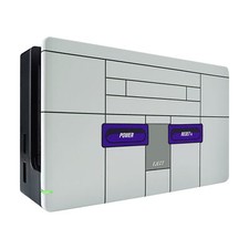 Custom Retro SNES Patterned Faceplate Housing Shell for Nintendo Switch Dock NS